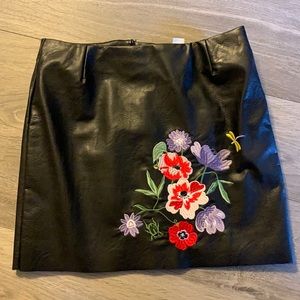 Faux leather mini skirt-H&M
